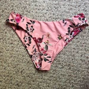 Pink floral bikini bottoms